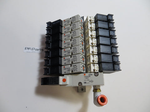 New SMC Pneumatic 7X Solenoid Valve Manifold  VQZ235-6LO  7 Ports