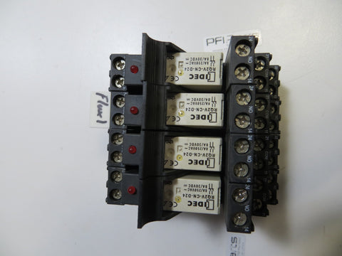 IDEC SQ2V-07B SQ DIN/PNL MT WITH RQ2V-CN-D24 RELAY LOT OF 4