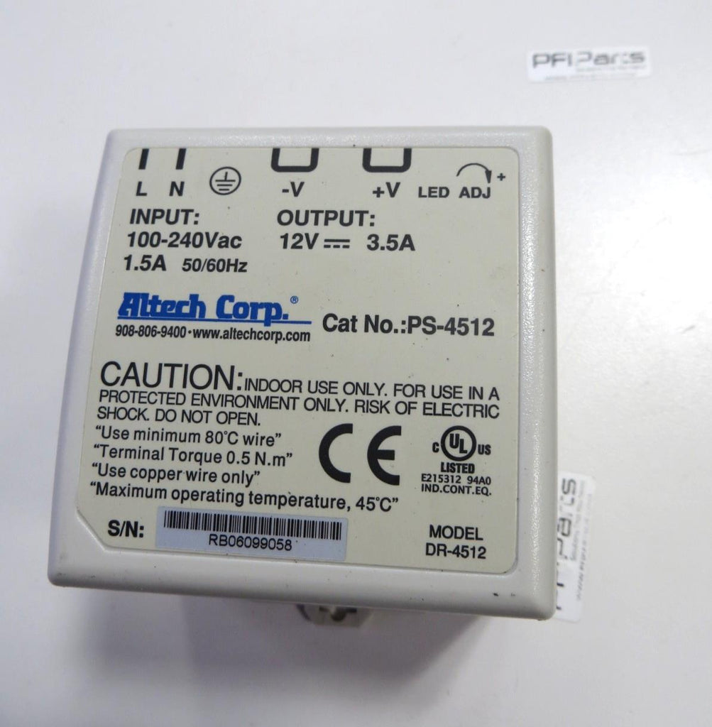 Altech Corporation PS-4512 Input 100-240 Vac