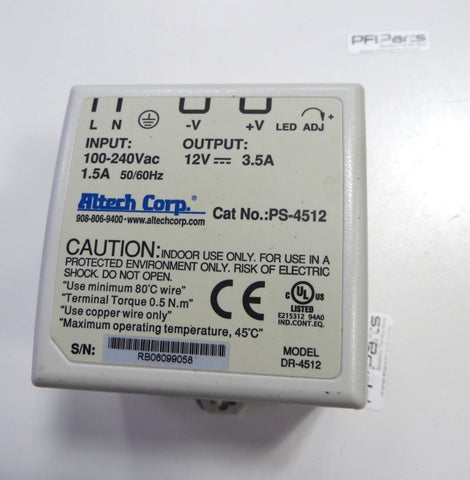 Altech Corporation PS-4512 Input 100-240 Vac