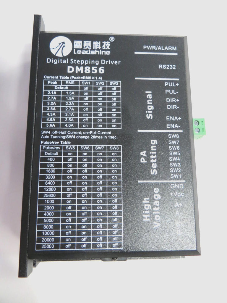 DM856 Stepper Motor Driver +80VDC 0.5A to 5.6A 2/4-phase motors