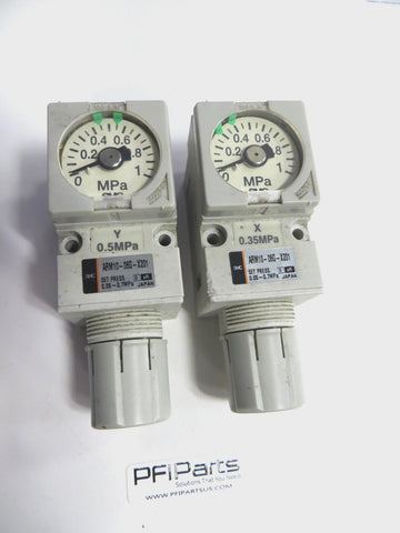 SMC ARM10-08BG-Z Compact Manifold Regulator 7~100psi x 2