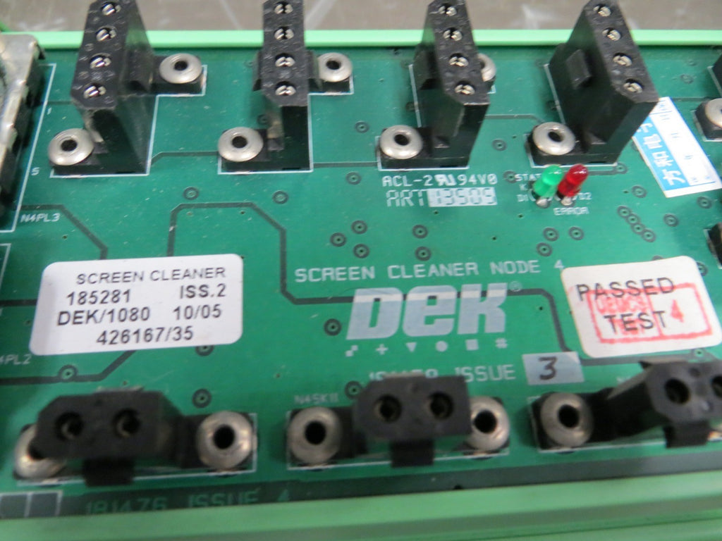 DEK 185281 181479 Screen Cleaner Node 4