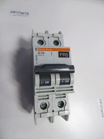 MERLIN GERIN 2 POLE CIRCUIT BREAKER D 7A 60159