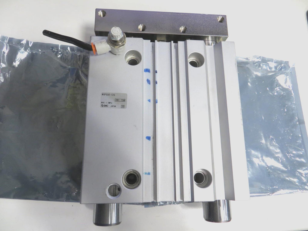SMC Guided Cylinder: 50 mm Bore Dia, 125 mm Stroke Lg, Slide Bearing.