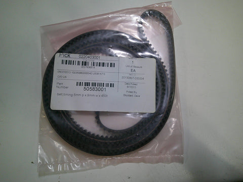 Universal Instruments Belt, timming px9 mm wx 450t  50583001