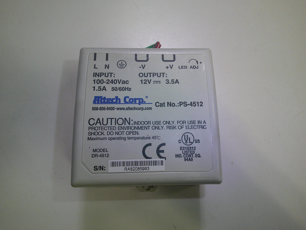 Altech PS-4512 Universal DIN Rail Power Supply, 42 W, 12 V