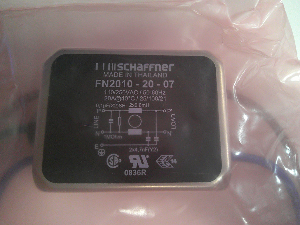 Schaffner FN2010-20-07 Filter, Ac Power Line, P10126