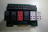 OPTO 22 PB24Q RELAY MODULE BOARD WITH 3) OAC5Q 2) IDC5Q 1) IAC5Q AND
