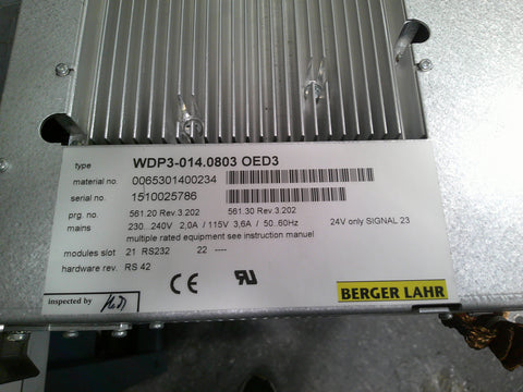 Berger Lahr Positec WDP3-014.0803 OED3 Servo Drive