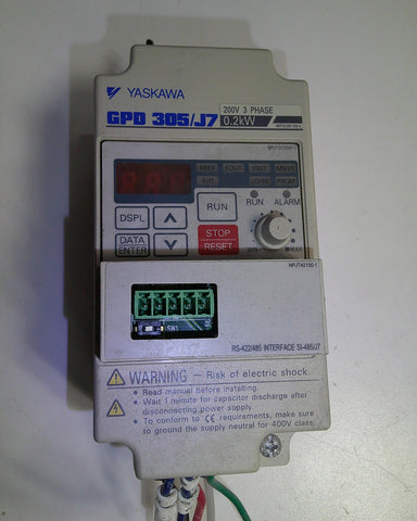 YASKAWA GPD 305/J7 INVERTER DRIVE 200 VAC 3 PHASE CIMR-J7AM20P2