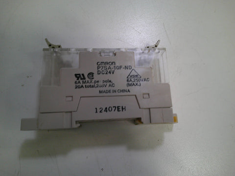 Omron Automation P7SA-10F-ND DC24 Relay Socket,10 Pin,4 Pole,24VDC,LED Indicator,DIN Rail,Screw,For G7SA Relays