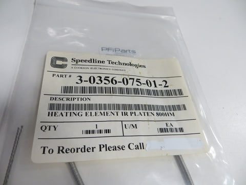 Speedline  Heating Element IR Platen 800 Hm 3-0356-075-01-2