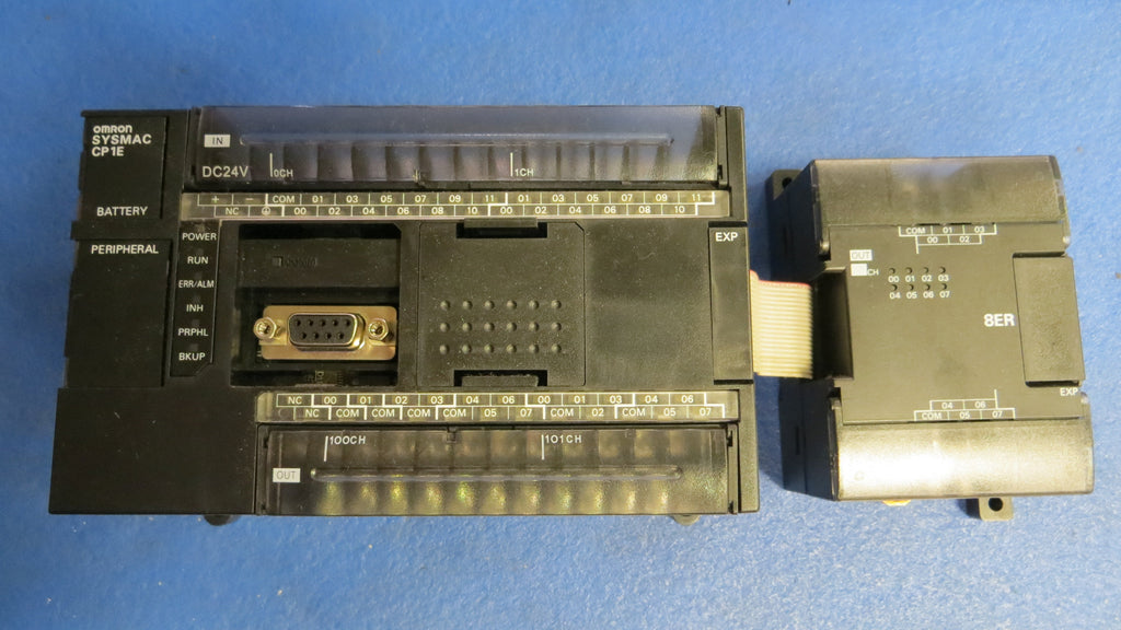 Omron CP1E-N40DR-D PLC CPU W/ CP1W-8ER Unit