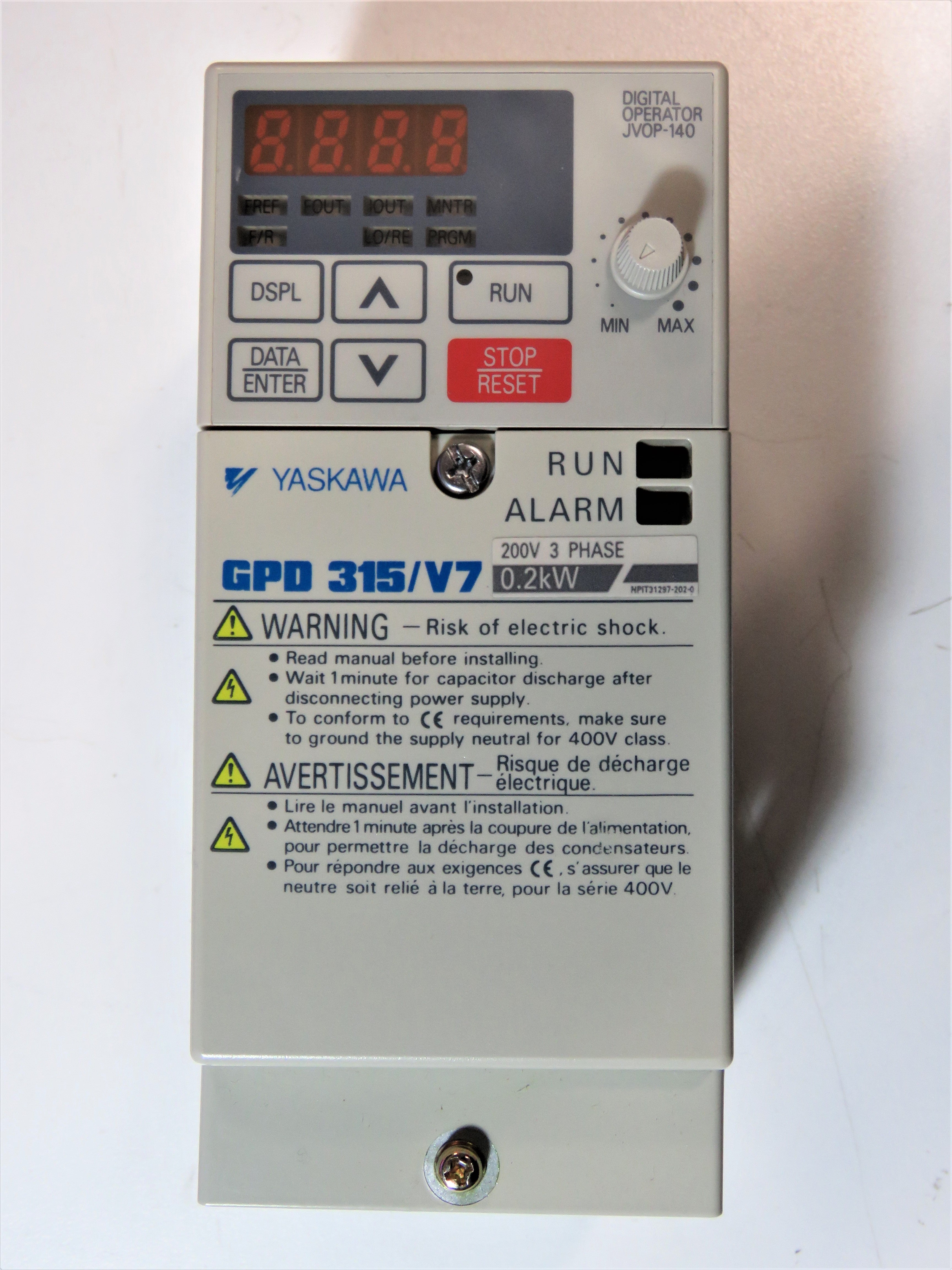 Yaskawa CIMR-V7AM20P2 Variable Speed Drive GPD 315/V7